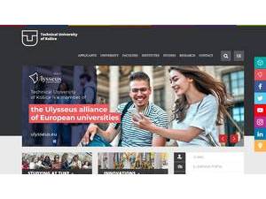 Technical University of Košice's official website homepage screenshot