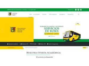 Technical University of Manabí's official website homepage screenshot