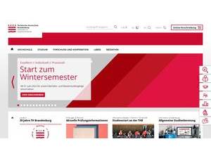 Technische Hochschule Brandenburg's official website homepage screenshot