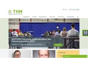 Technische Hochschule Mittelhessen's official website homepage screenshot