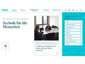 Technische Universität Hamburg's official website homepage screenshot