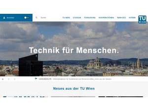 Technische Universität Wien's official website homepage screenshot