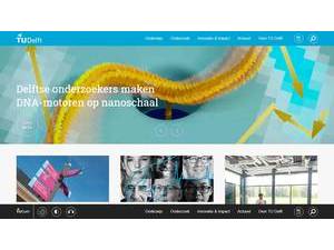 Technische Universiteit Delft's official website homepage screenshot