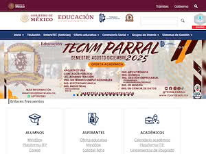 Technological Institute of Parral's official website homepage screenshot