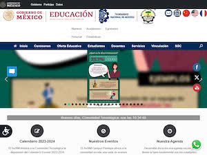 Technological Institute of Pinotepa's official website homepage screenshot