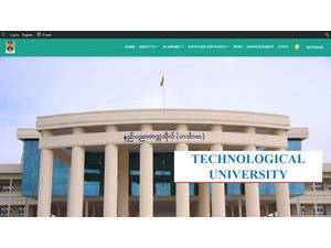 Technological University, Hinthada's official website homepage screenshot