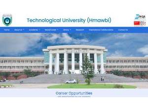 Technological University, Hmawbi's official website homepage screenshot