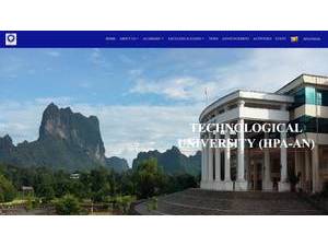 Technological University, Hpaan's official website homepage screenshot