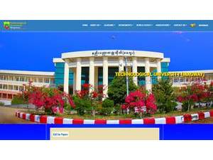 Technological University, Magway's official website homepage screenshot