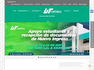 Technological University of Chetumal's official website homepage screenshot