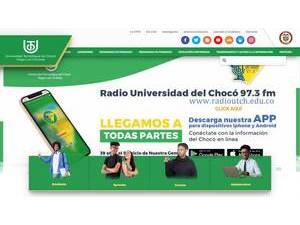 Technological University of Chocó's official website homepage screenshot