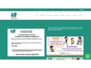 Technological University of General Mariano Escobedo's official website homepage screenshot