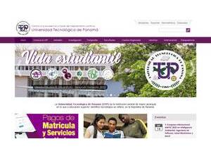Technological University of Panamá's official website homepage screenshot
