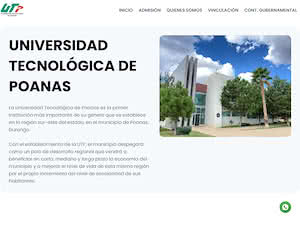 Technological University of Poanas's official website homepage screenshot
