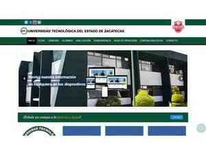 Technological University of the State of Zacatecas's official website homepage screenshot