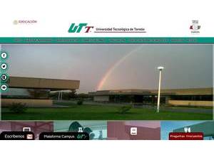 Technological University of Torreón's official website homepage screenshot