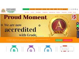 Teerthanker Mahaveer University's official website homepage screenshot