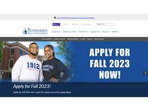 Tennessee State University's official website homepage screenshot