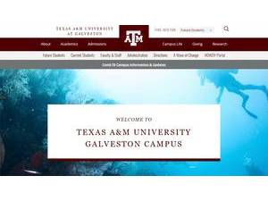 Texas A&M University at Galveston's official website homepage screenshot