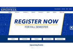 Texas A&M University-Kingsville's official website homepage screenshot