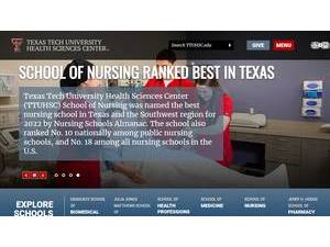 Texas Tech University Health Sciences Center's official website homepage screenshot