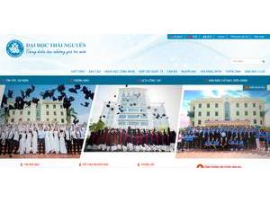 Thai Nguyen University's official website homepage screenshot