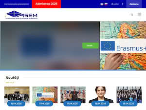 The Academy of Economic Studies of Moldova's official website homepage screenshot