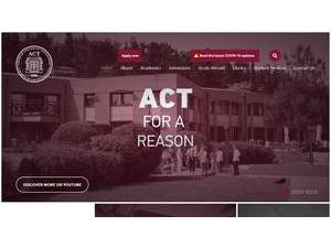 The American College of Thessaloniki's official website homepage screenshot