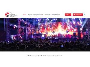 The British University in Egypt's official website homepage screenshot