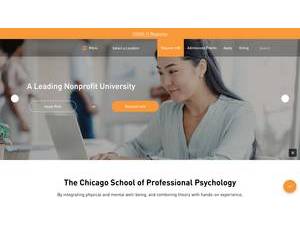The Chicago School of Professional Psychology's official website homepage screenshot
