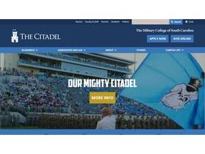 The Citadel, The Military College of South Carolina's official website homepage screenshot