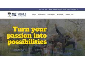 The College of New Jersey's official website homepage screenshot