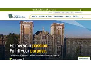 The College of St. Scholastica's official website homepage screenshot