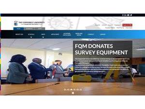 The Copperbelt University's official website homepage screenshot