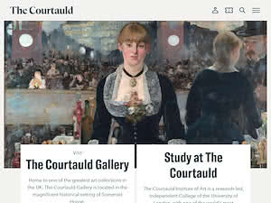 The Courtauld Institute of Art, University of London's official website homepage screenshot