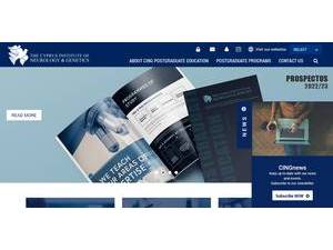 The Cyprus Institute of Neurology and Genetics's official website homepage screenshot