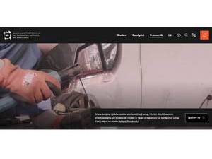 The Eugeniusz Geppert Academy of Art and Design in Wrocław's official website homepage screenshot