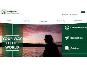 The Evergreen State College's official website homepage screenshot