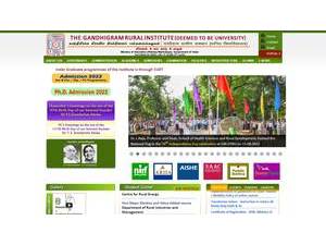 The Gandhigram Rural Institute's official website homepage screenshot