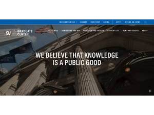 The Graduate Center, CUNY's official website homepage screenshot
