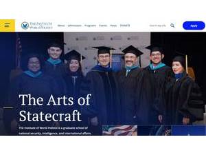 The Institute of World Politics's official website homepage screenshot