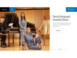 The Juilliard School's official website homepage screenshot