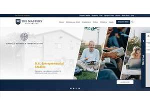 The Master's University's official website homepage screenshot