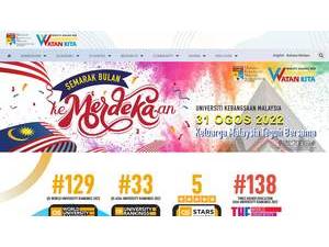 The National University of Malaysia's official website homepage screenshot