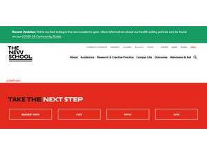 The New School's official website homepage screenshot