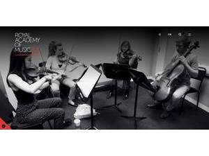 The Royal Academy of Music, University of London's official website homepage screenshot