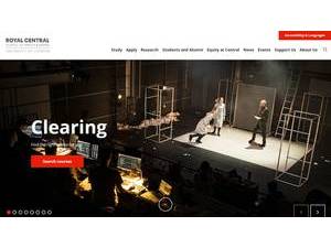 The Royal Central School of Speech and Drama's official website homepage screenshot