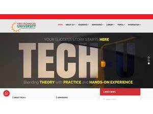 The Technical University's official website homepage screenshot