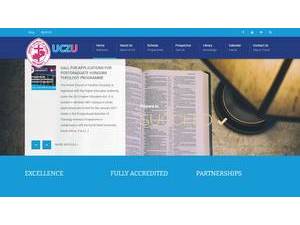 The United Church of Zambia University's official website homepage screenshot
