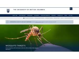 The University of British Columbia's official website homepage screenshot
